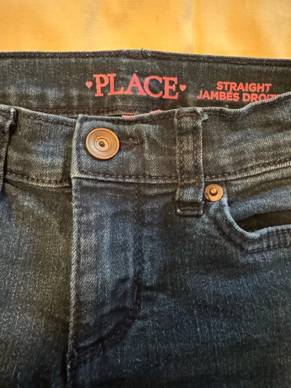 The Children's Place Girls Dark Wash Straight Leg Jeans - Size 6 EUC